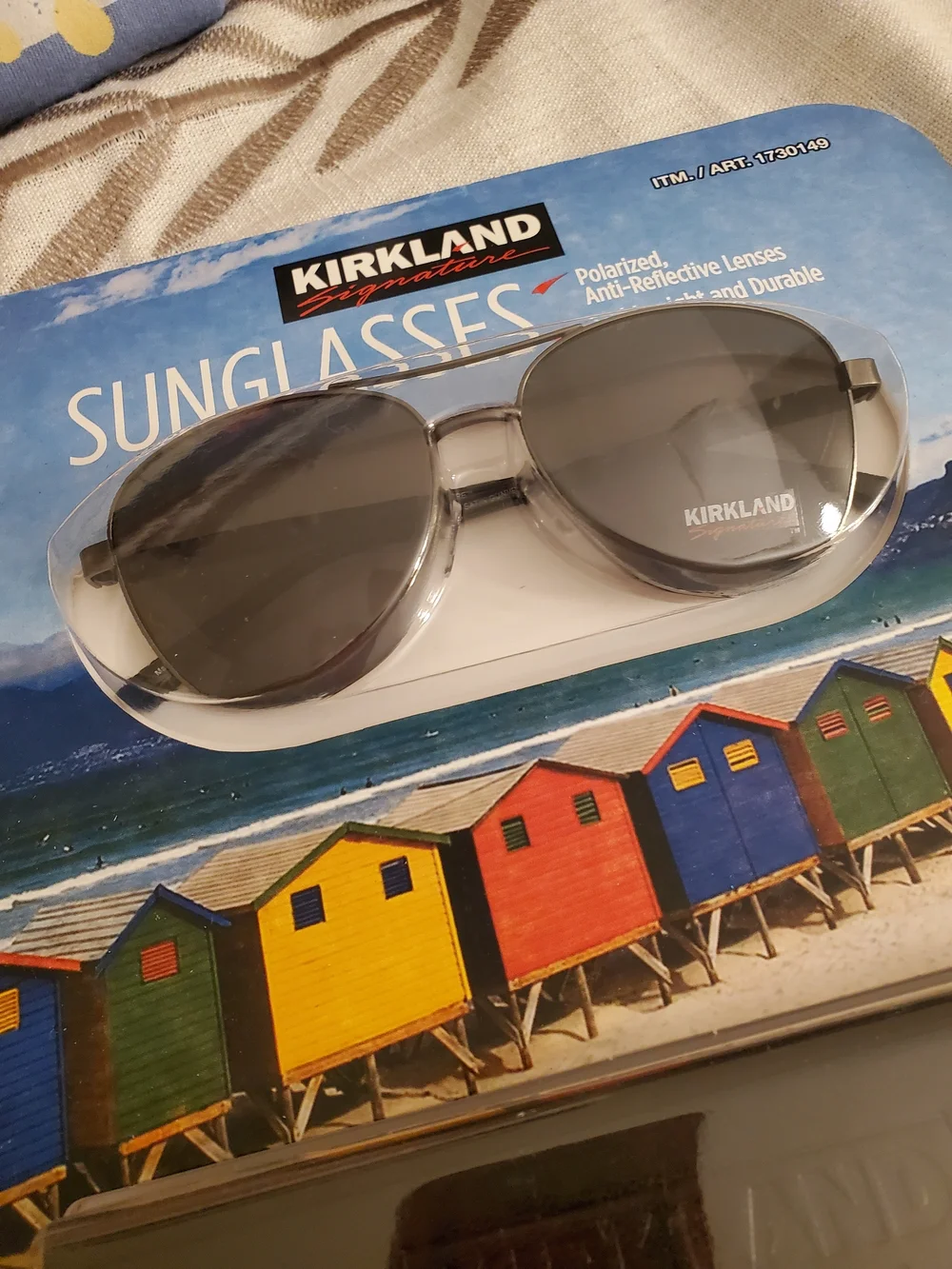 Kirkland Signature Black Frame Sunglasses with Gray Lenses